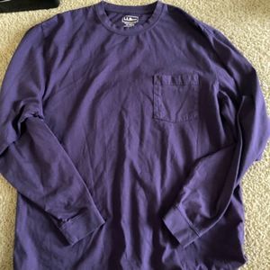 Mens L.L. Bean Long Sleeve Pocket Tshirt